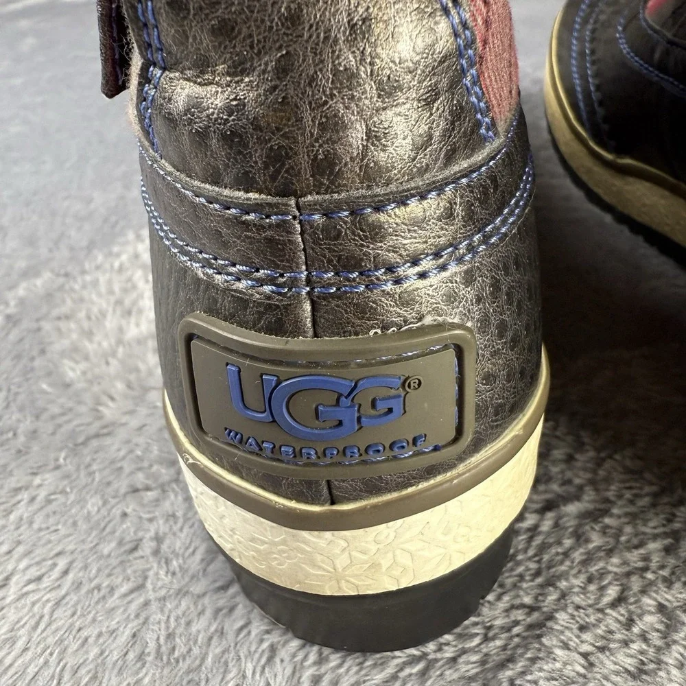 UGG Women's Marais Plaid‎ Wool Waterproof Lined Boots Size 7/ 38 ~ 1001797